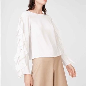 CLUB MONACO ruffle sleeve blouse